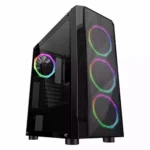 CASE ALTEK GAMING 200-R02/2 UBS 2.0/1 USB 3.0/4 VENTILADORES/TAPA TRANSPARENTE VIDRIO/SIN FUENTE/ GARANTIA DE 6 MESES - Imagen 2