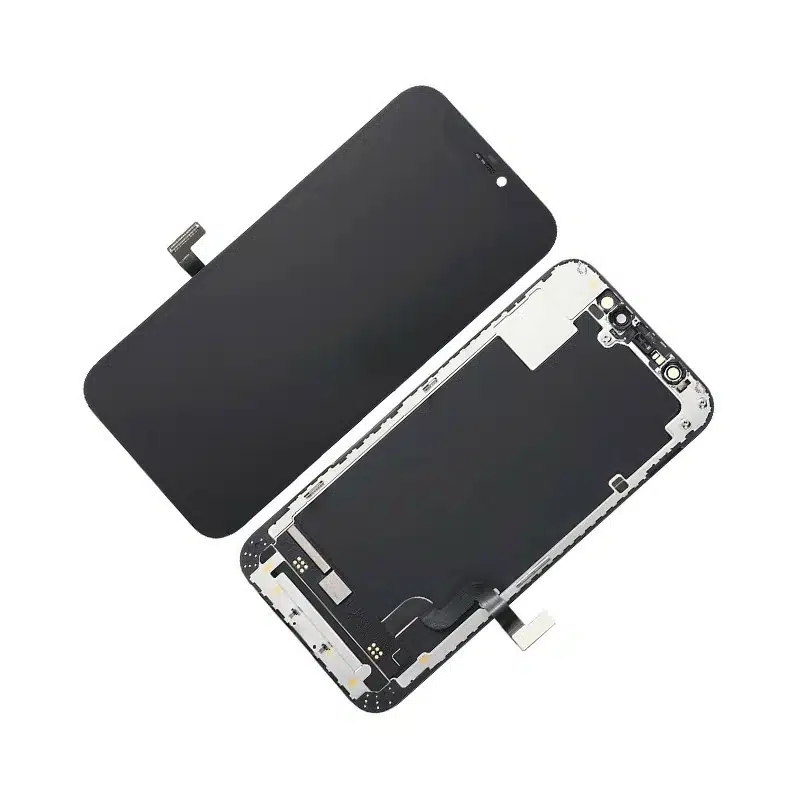 alt="Pantalla Incell iPhone 12 Mini negra de alta calidad"