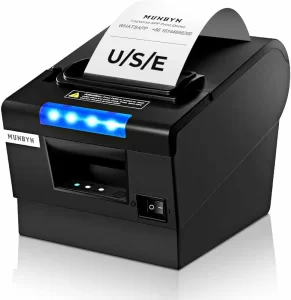 80mm Themal Printer with auto-cutter, Print speed: 300mm/, Output: DC 24V/2.5A/USB+RS232